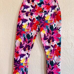 RBX Small S Super Soft 63619 Bright Floral Capri Yoga Pants Fitness Women Crop